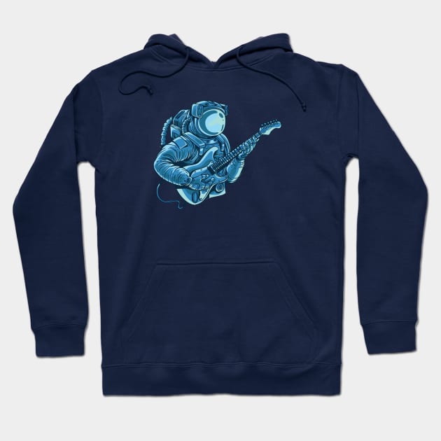 Astronaut Rocking Out in Outer Space Hoodie by SLAG_Creative